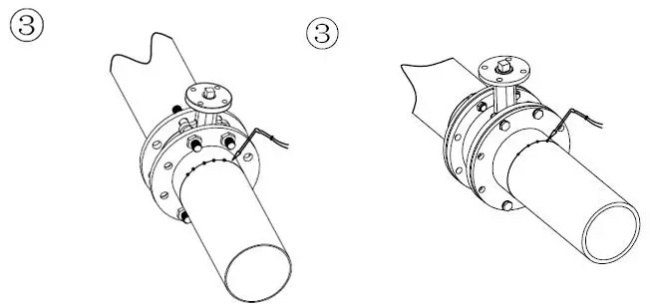 開(kāi)關(guān)型電動(dòng)蝶閥安裝示意圖