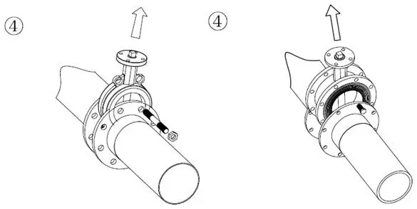 開(kāi)關(guān)型電動(dòng)蝶閥安裝示意圖