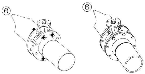 開(kāi)關(guān)型電動(dòng)蝶閥安裝示意圖