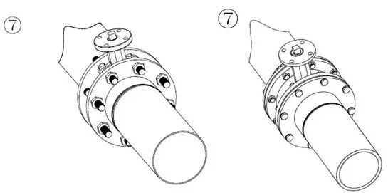 開(kāi)關(guān)型電動(dòng)蝶閥安裝示意圖